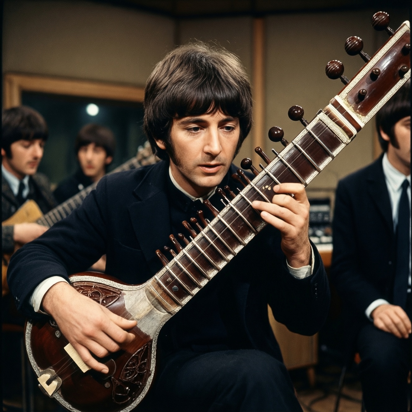 The beatles представили раннюю версию «norwegian wood» с ситаром Харрисона